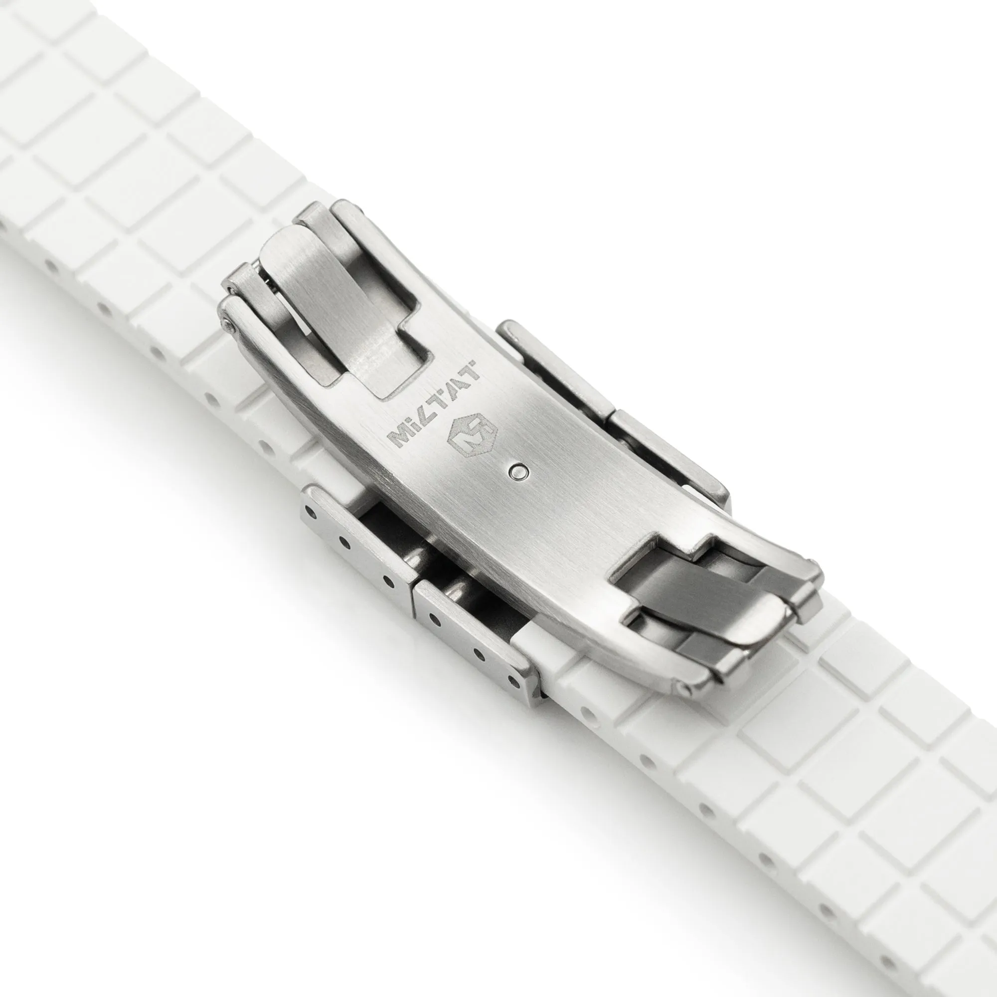 20mm Quick Release FKM28 White FKM Rubber watch strap