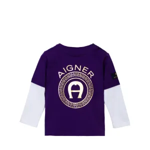 Aigner Kids Baby Boy's Purple Sleeve T-shirt