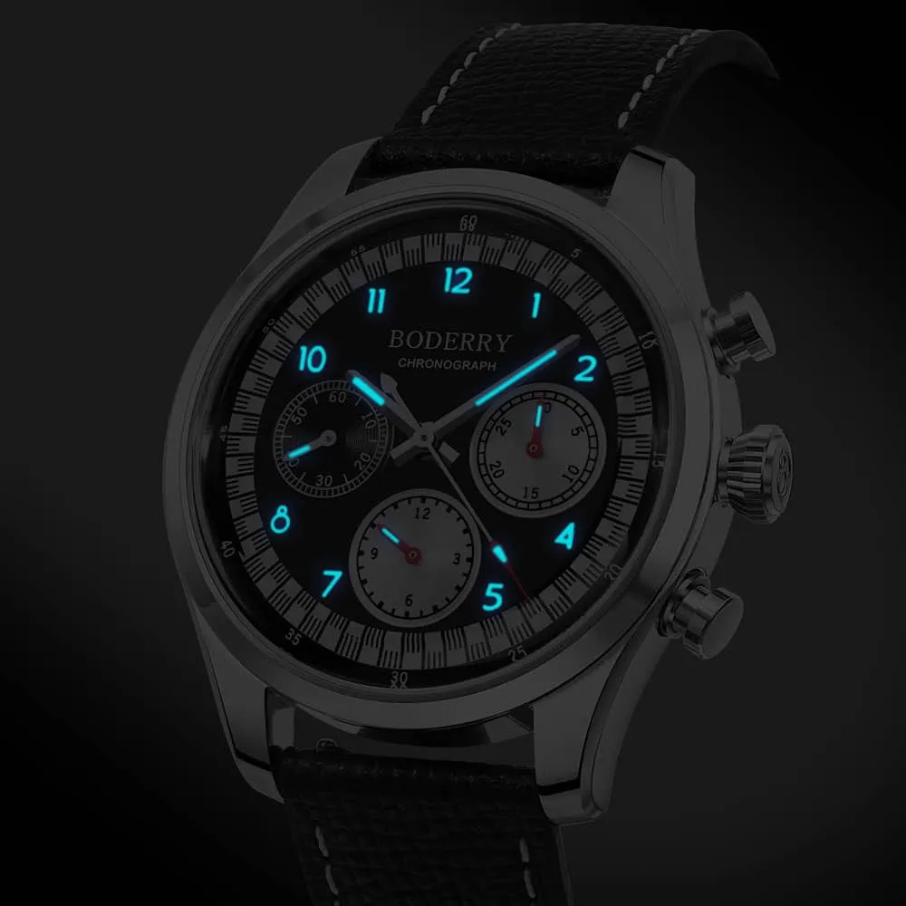 ASYMMETRY - Mechanical Chronograph with Domed Sapphire Crystal | Navy Blue