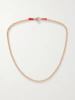 Baby gold-tone beaded necklace