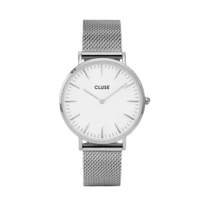 BOHO CHIC SILVER/WHITE WATCH