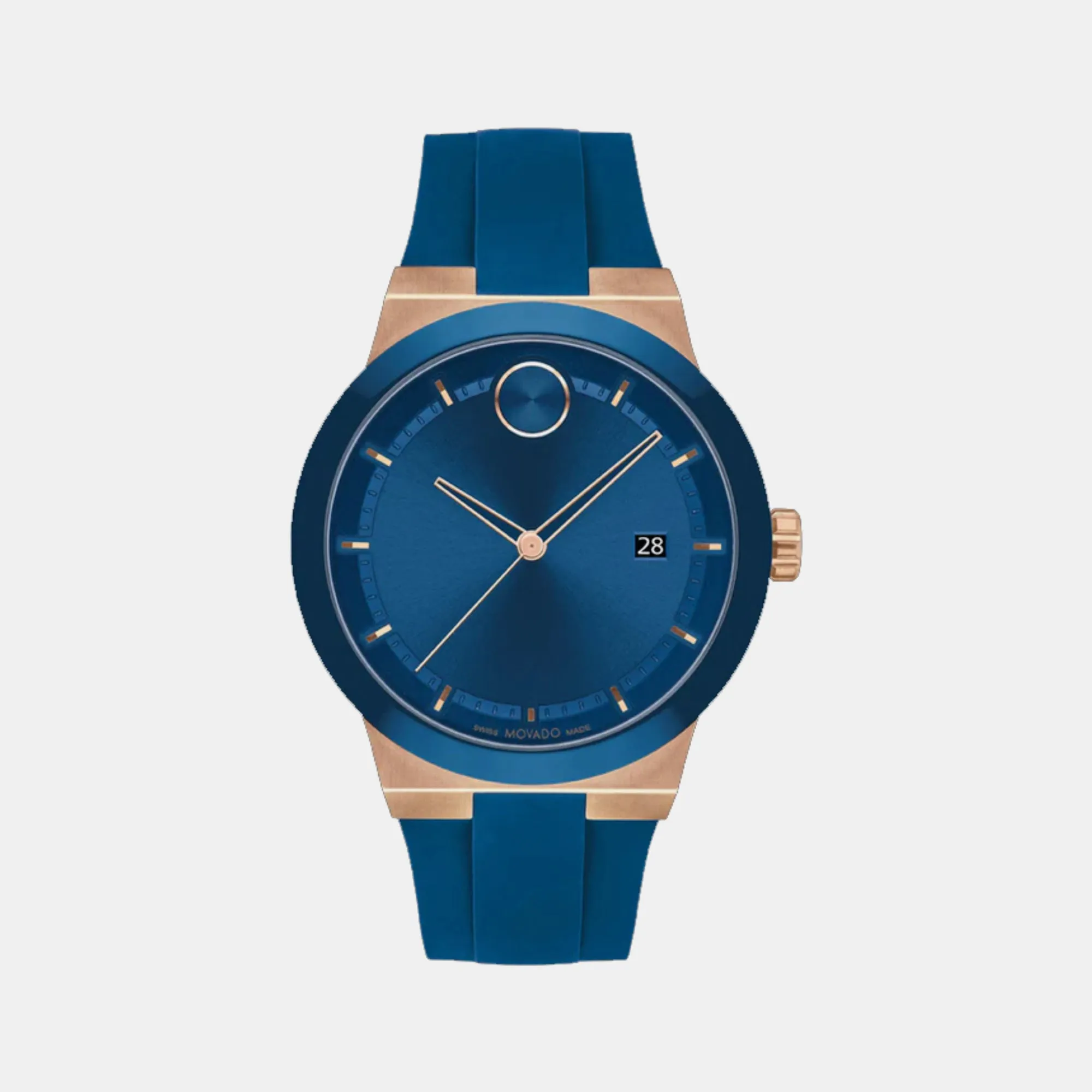 Bold Men's Blue Analog Silicon Watch 3601140