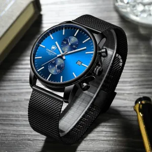 CHEETAH CH1604 ARISTO X8 - Men's Blue Face Black Chronograph Watch