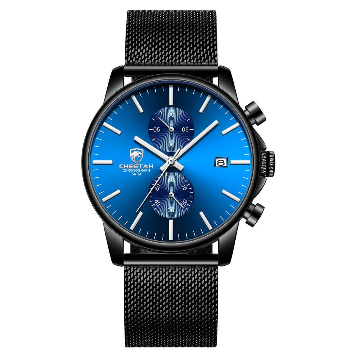 CHEETAH CH1604 ARISTO X8 - Men's Blue Face Black Chronograph Watch