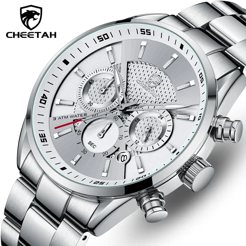 CHEETAH CH1613 CROWN - Men's Luxury Watch - Silver White