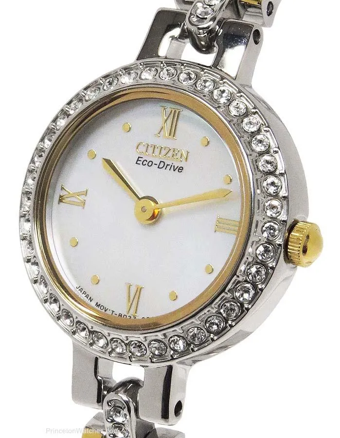 Citizen Ladies' Eco-Drive - Stainless and Gold-Tone - Swarovski&reg; Crystals