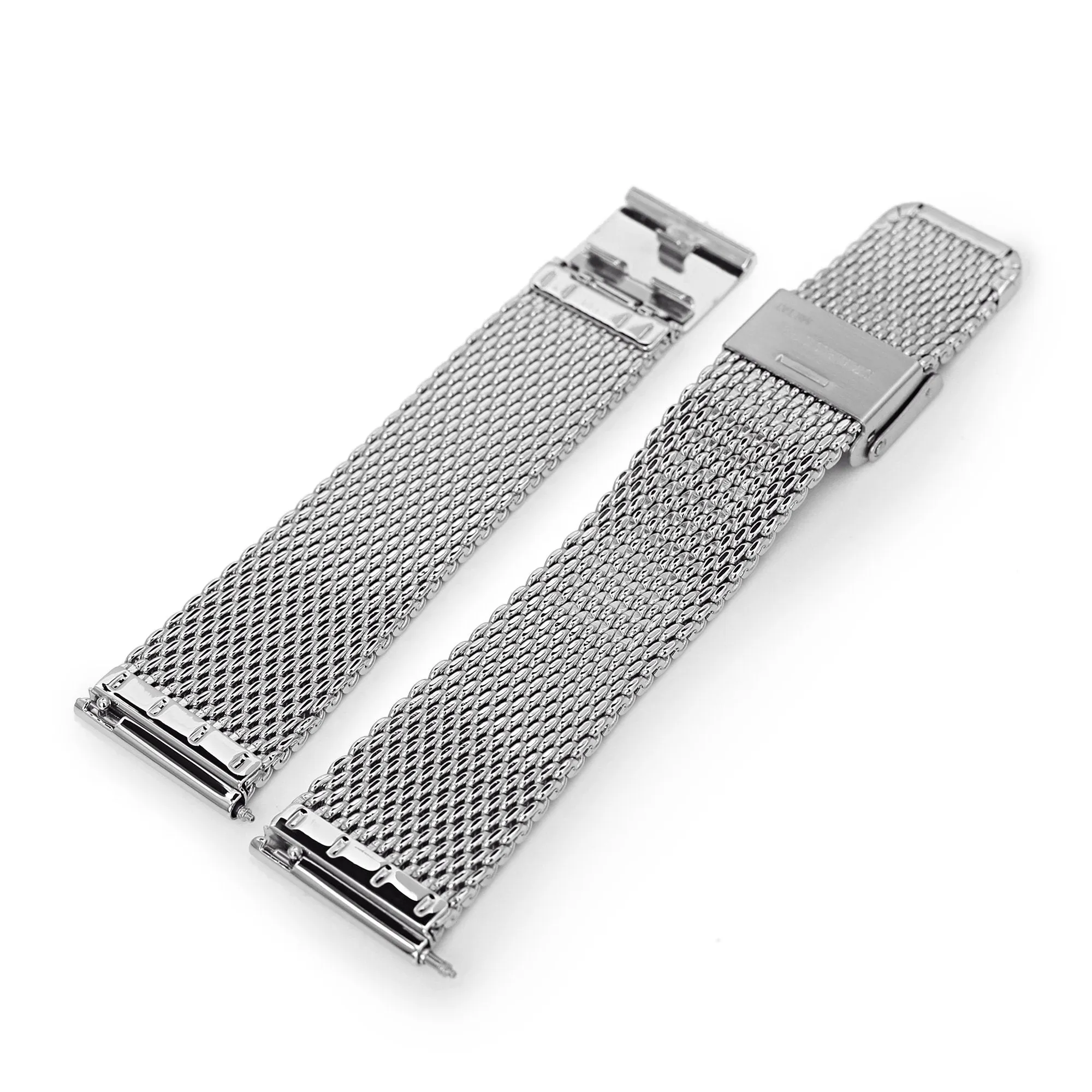 Classic Tapered Quick Release Mesh Band, Polished