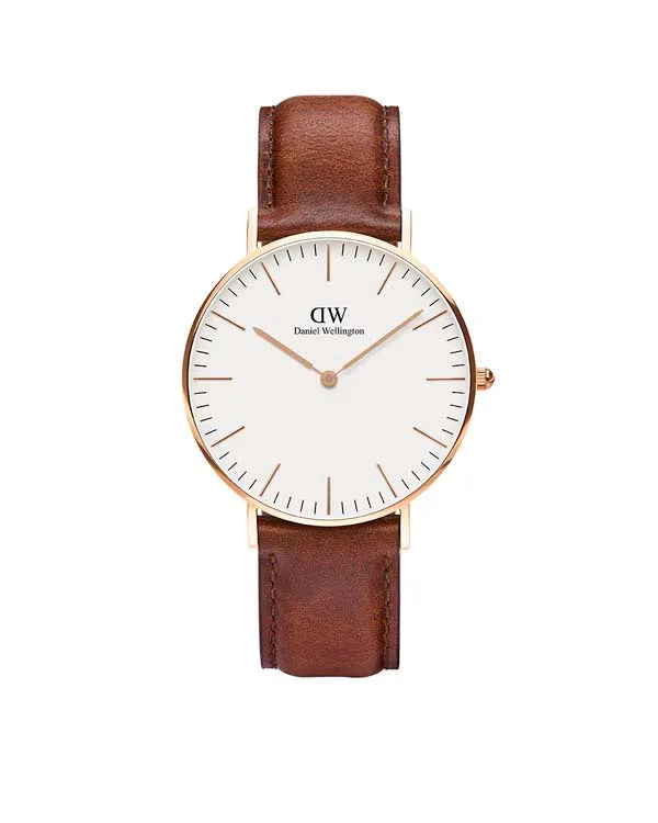 Daniel Wellington Classic 36 St Mawes Rose Gold & & White Watch