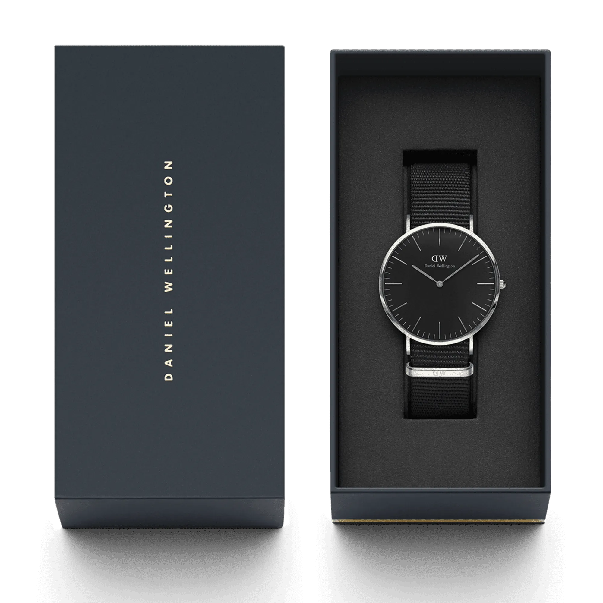 Daniel Wellington Classic 40 Cornwall Silver & Black Watch