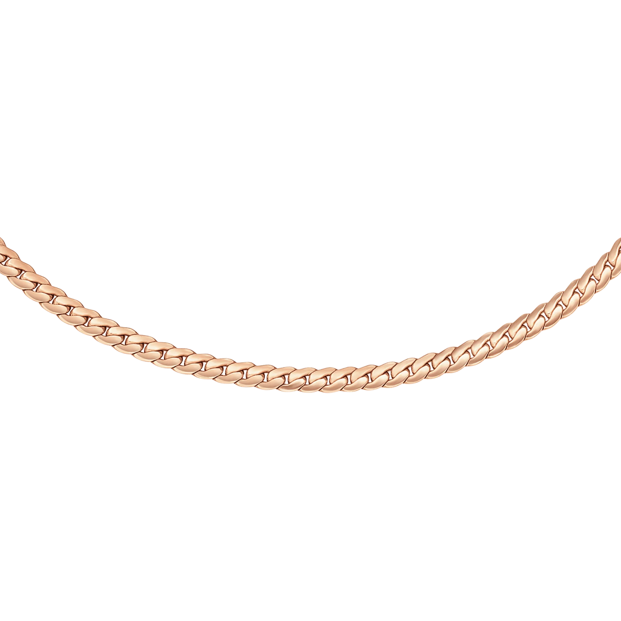 Daniel Wellington Elan Flat Chain Necklace Long Rose Gold