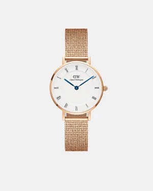 Daniel Wellington Petite Roman Numerals 28 Melrose RG White Watch