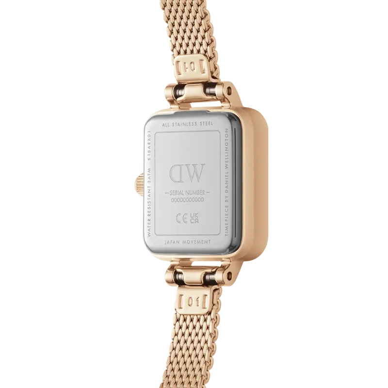 Daniel Wellington Quadro Mini-Amber Amber Sunray Rose Gold 15.4x18.2 Watch