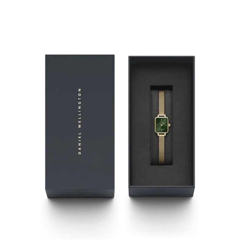 Daniel Wellington Quadro Mini Evergold Emerald Watch 15.4x18.2mm