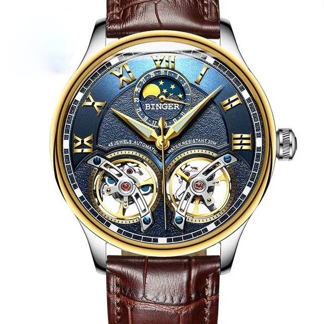 Double Tourbillon Switzerland Automatic Men Watch