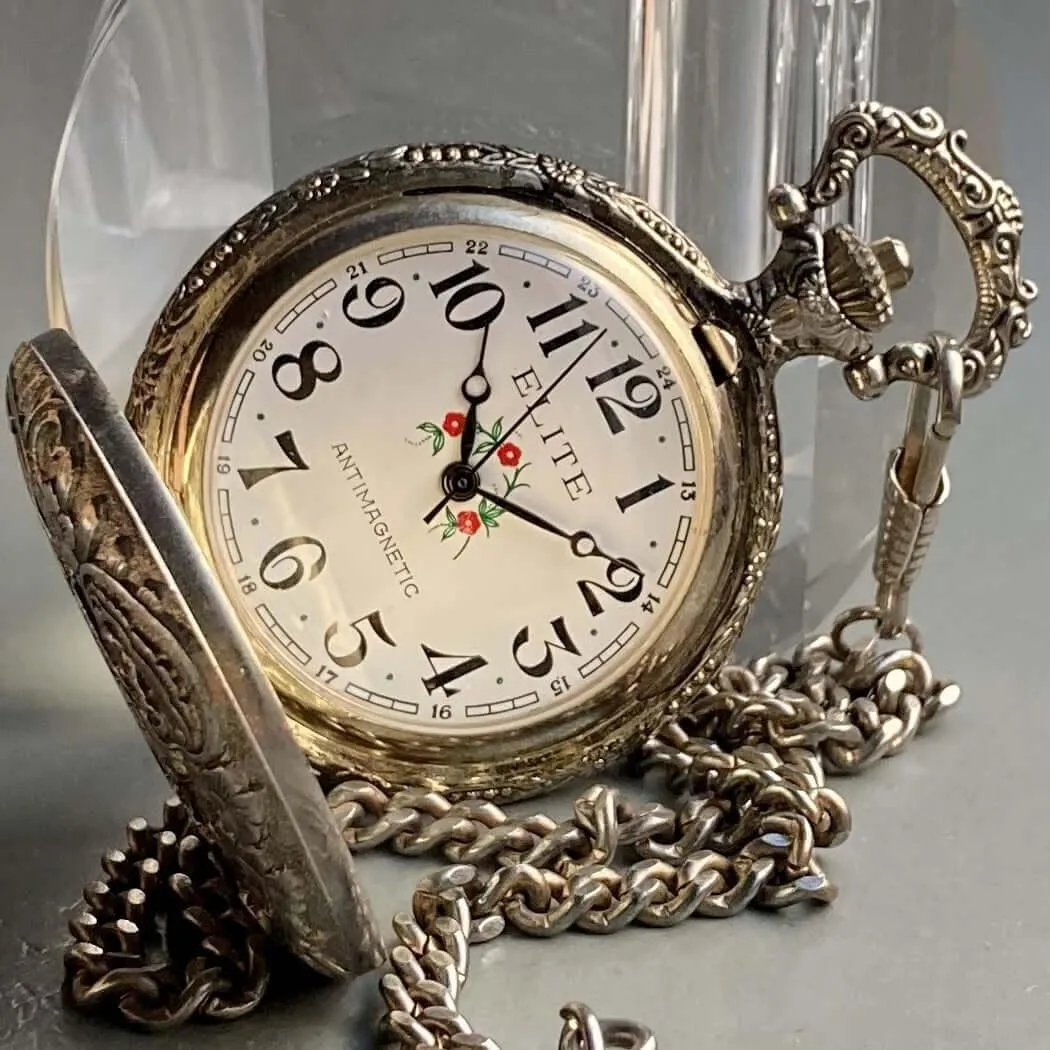 Elite Pocket Watch Antique Manual Hunter Case 45mm