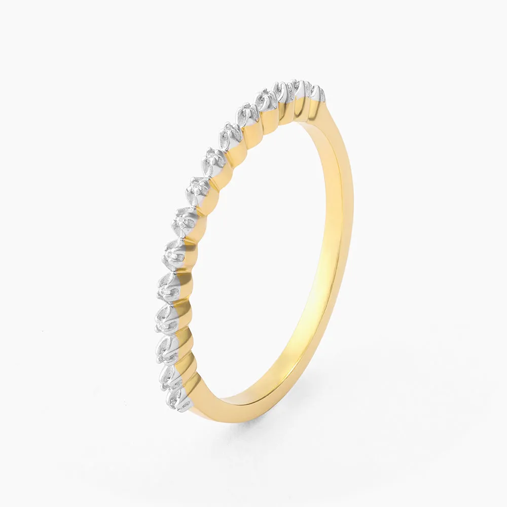 Ella Stein Diamonds & Bubbles of Gold Stackable Ring in Gold - Size 8