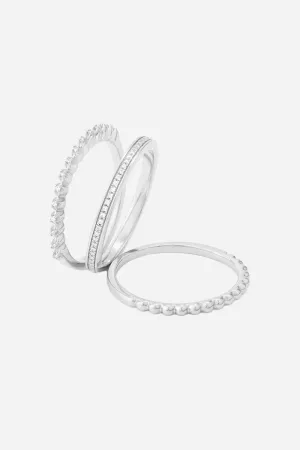 Ella Stein Diamonds & Bubbles of Gold Stackable Ring in Sterling Silver - Size 8