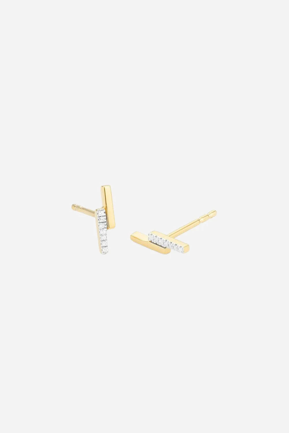 Ella Stein Duality Stud Earrings in Yellow Gold