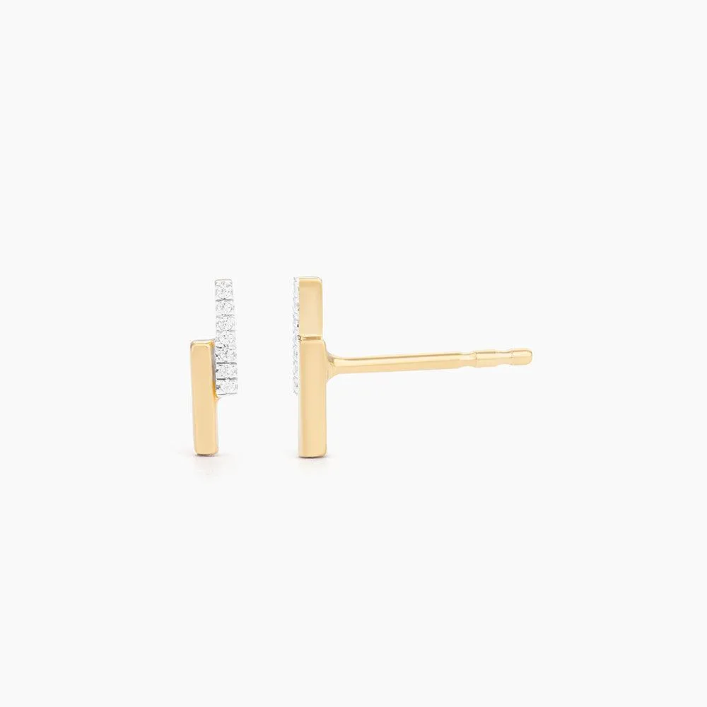 Ella Stein Duality Stud Earrings in Yellow Gold