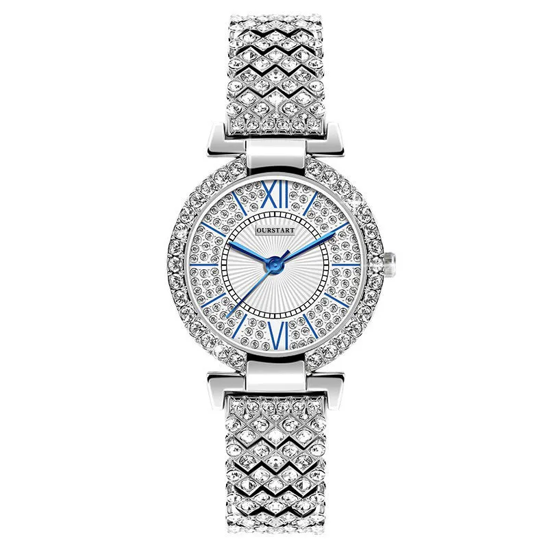 Fashion Women Luxury Diamond Watches Bracelet Ladies Quartz Watch Rose Gold Womens Wristwatch Crystal