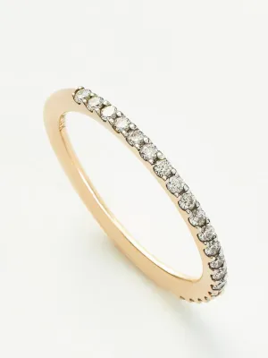 Fine half diamond eternity ring