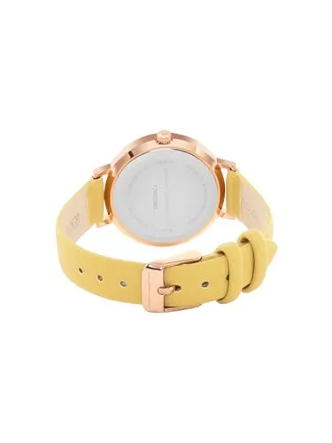 French Connection Analog Yellow Dial Women's Watch-FCN00065C