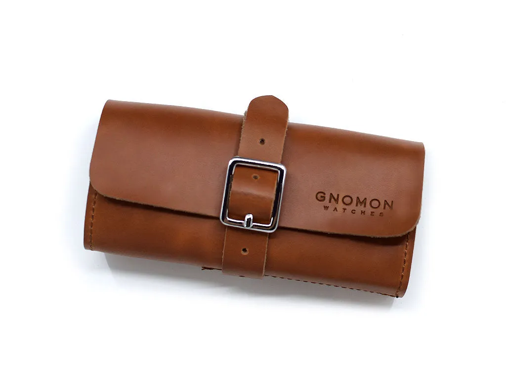 Gnomon Travelling Watch Roll - Mocha Brown