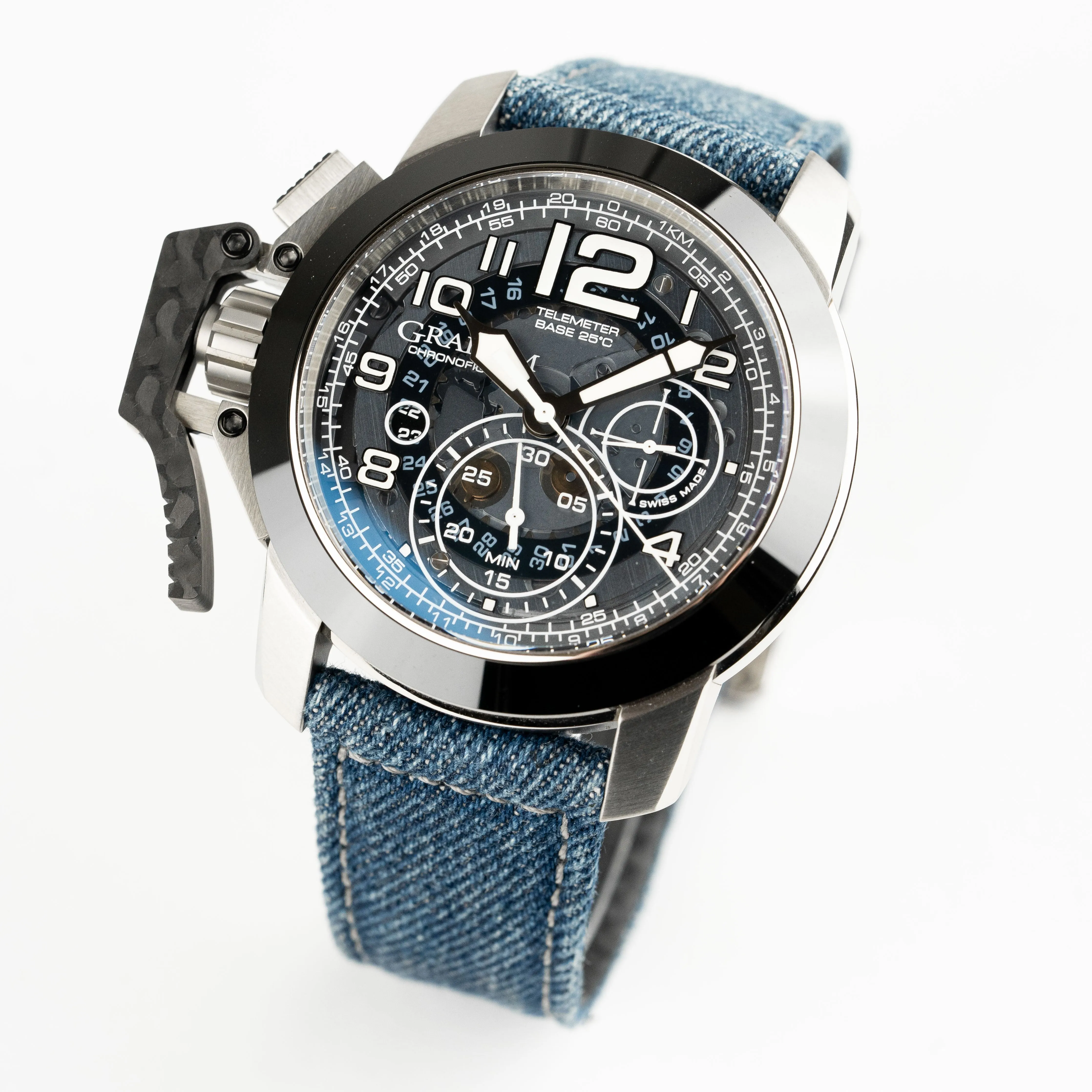 Graham Blue Chronofighter Steel Target Watch 2CCAC.U04A.T33S