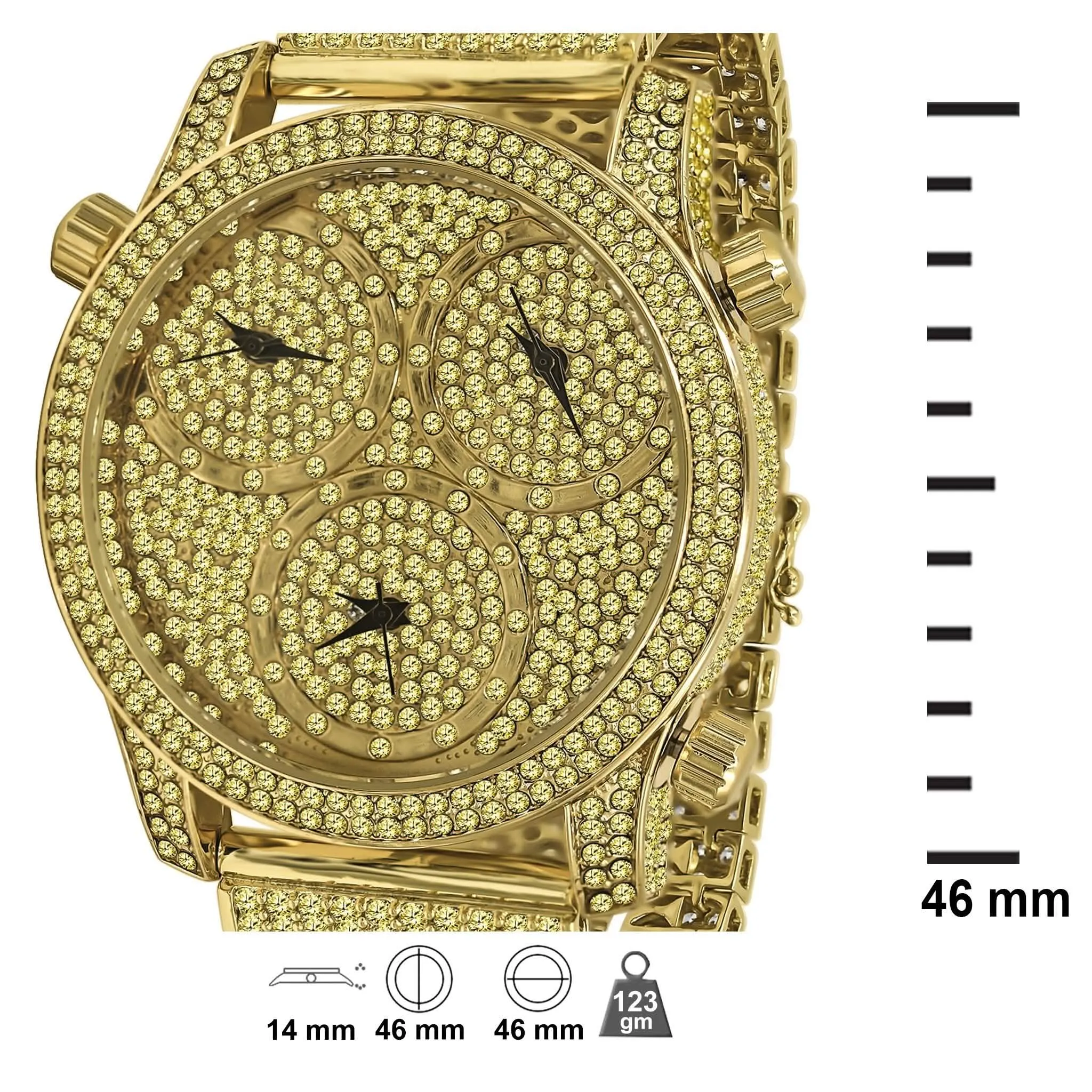 Iced Out Traveller Diamond Watch | 5110305