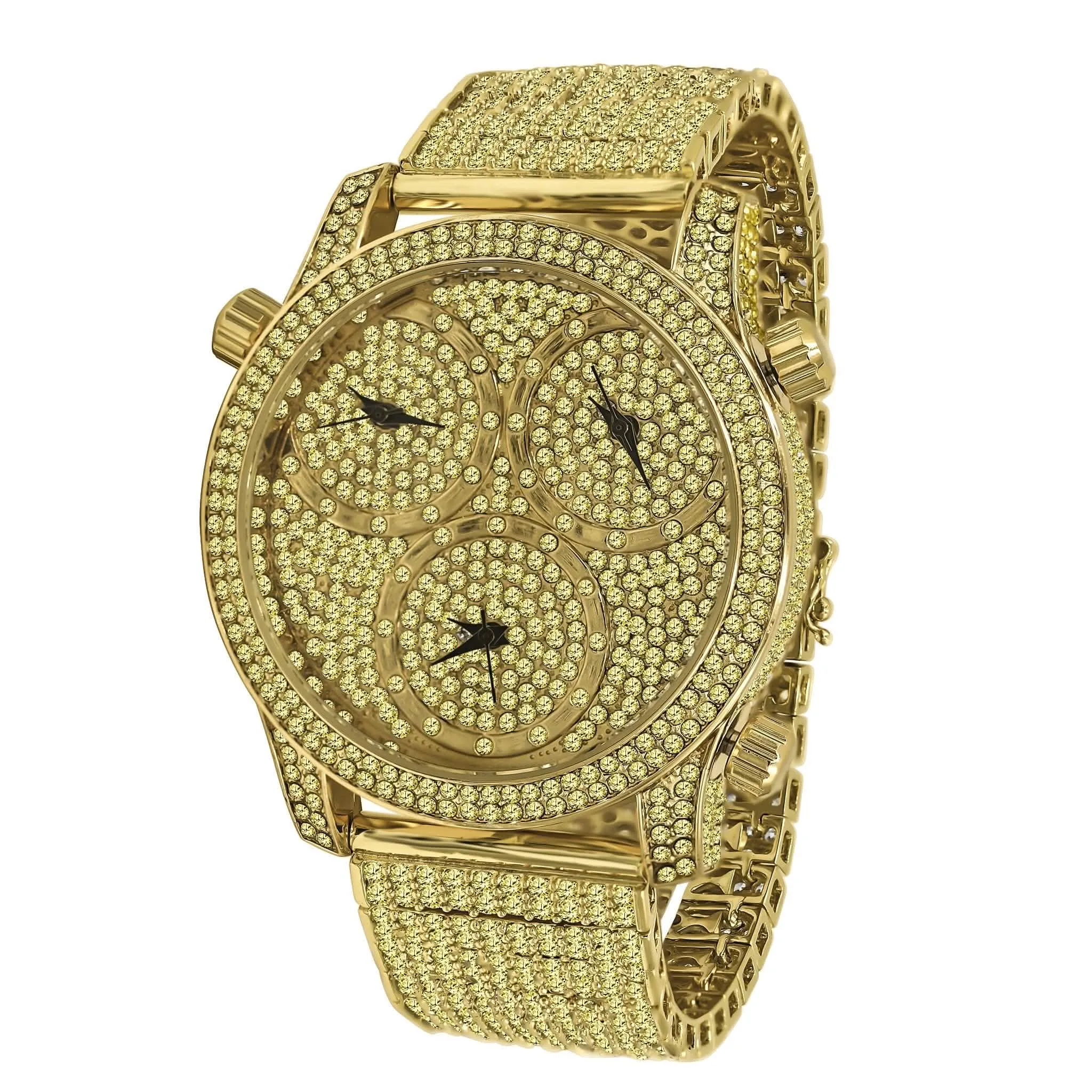 Iced Out Traveller Diamond Watch | 5110305