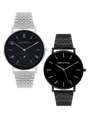 Joker & Witch Nathan & Hailey Couple Watch Gift Set for Men and Women