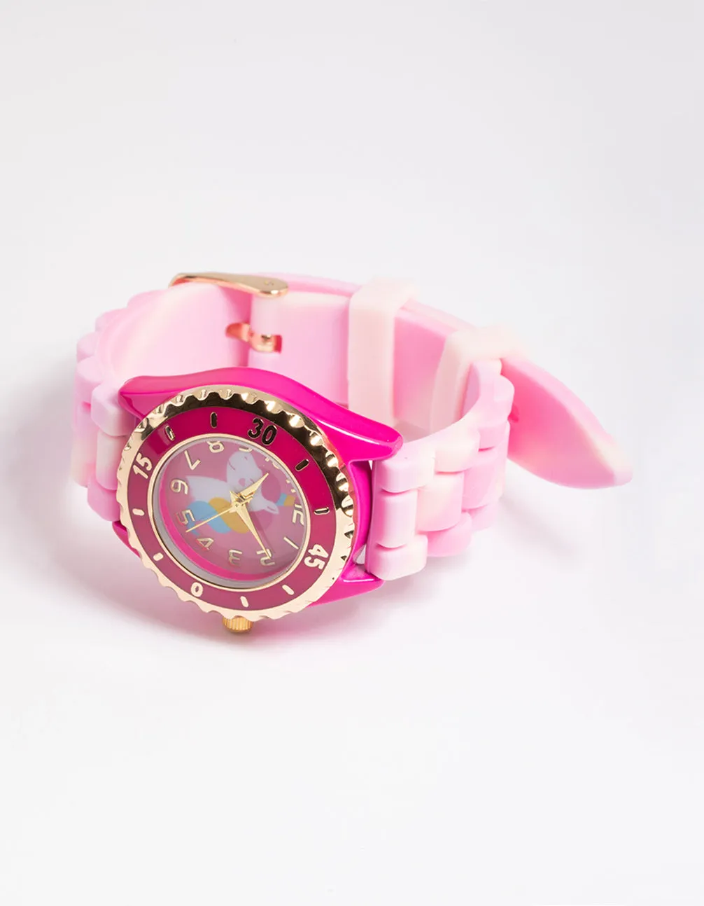 Kids Pink Unicorn Silicone Strap Watch