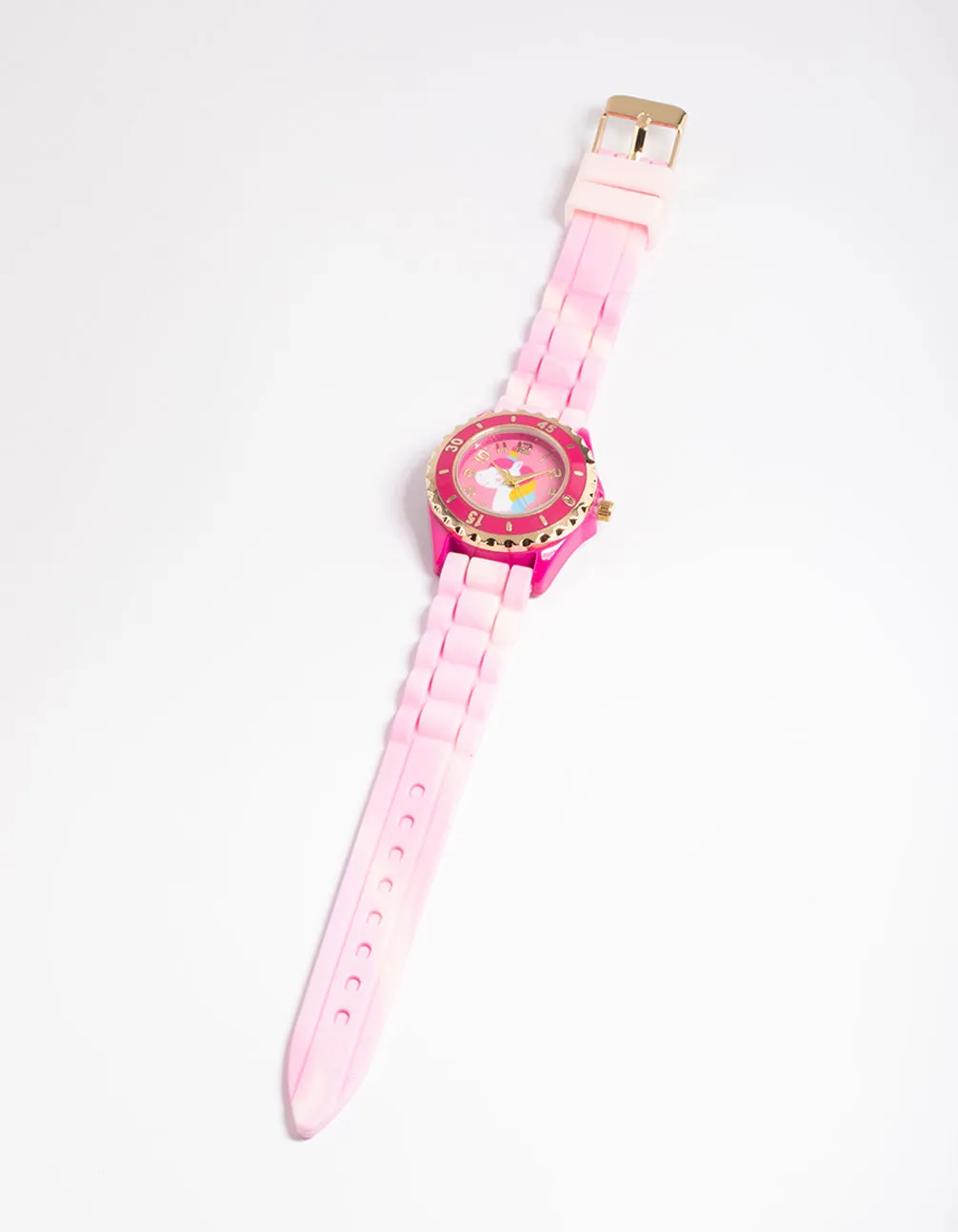 Kids Pink Unicorn Silicone Strap Watch