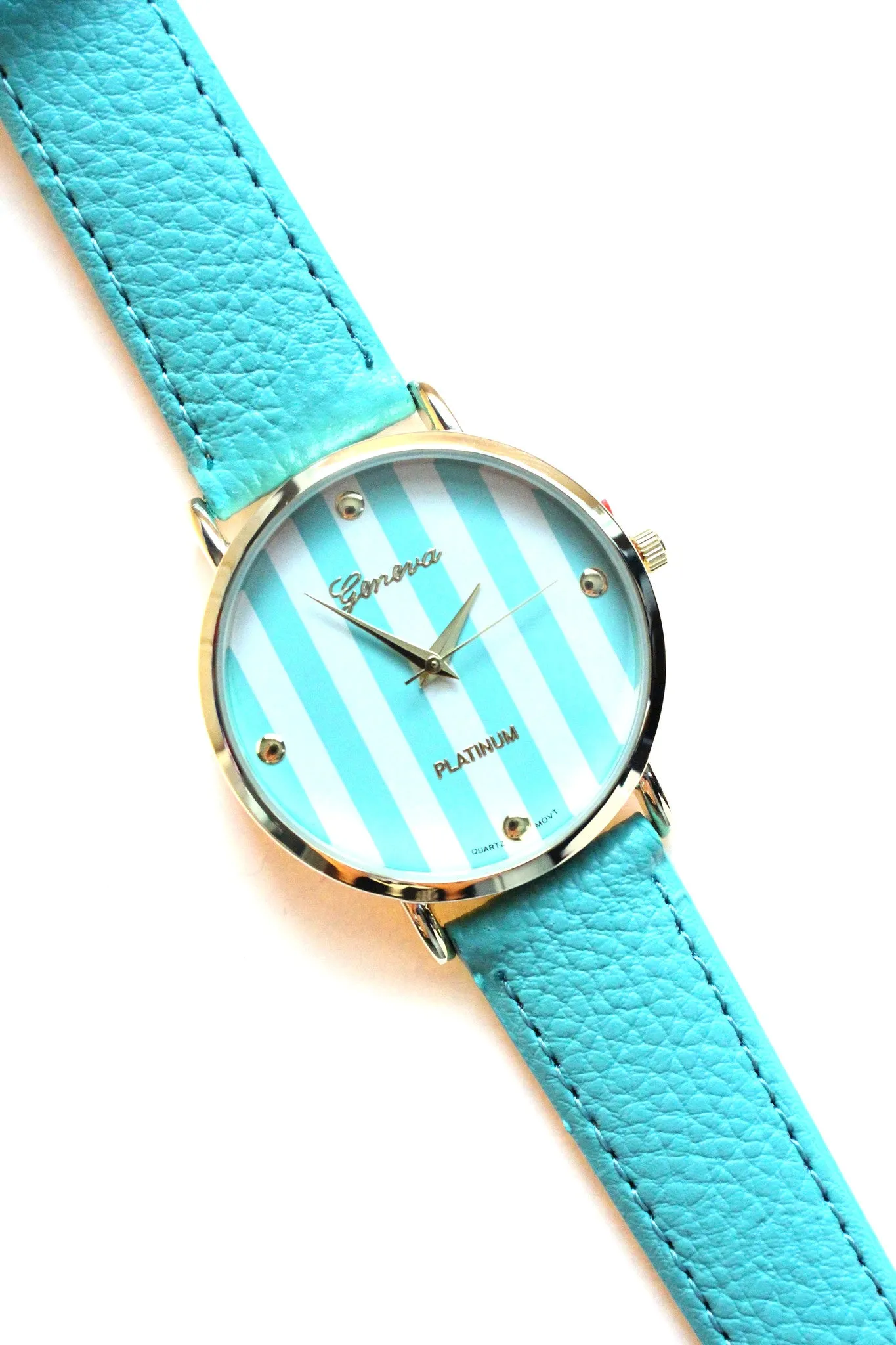 Leather Striped Trendy Watches- 2 Color Options