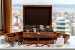 Luxury Wooden Watch Box Side Drawer ( 8slot 2 draz)