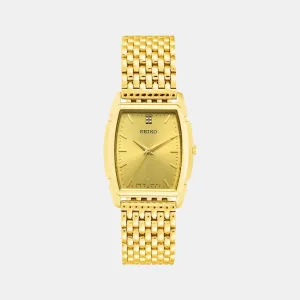 Men's Gold Analog Stainless Steel Watch SNF490J1