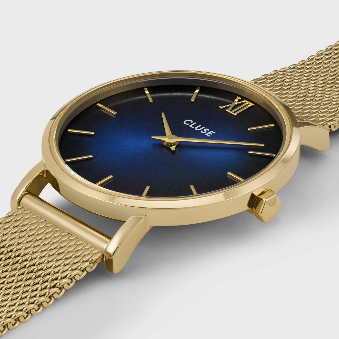 Minuit Mesh Deep Blue, Gold Colour