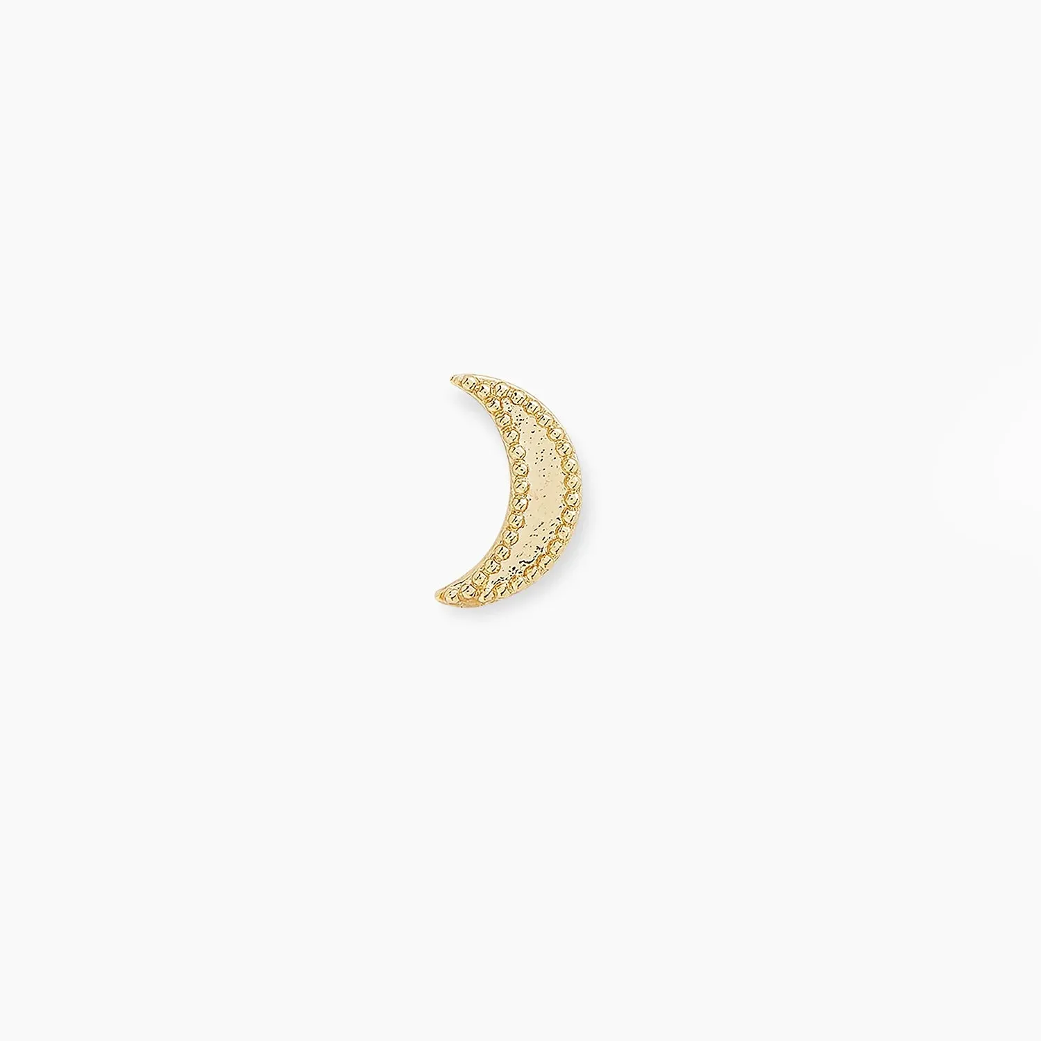 Moon Charm Stud Gold