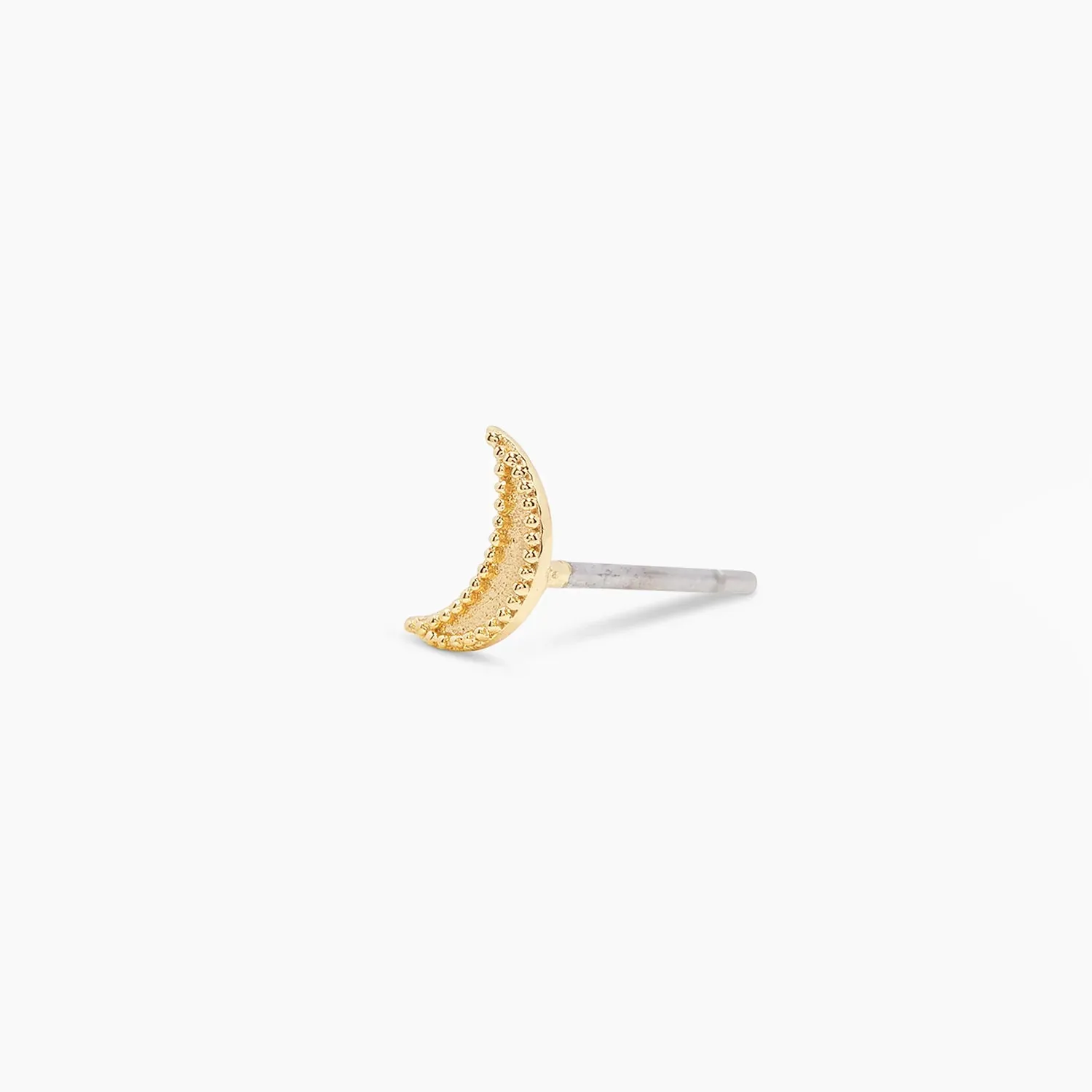 Moon Charm Stud Gold