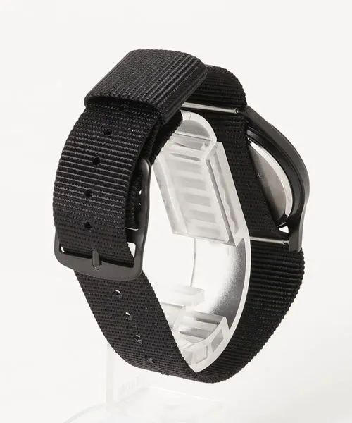 MWC Classic 1960s/70s Pattern Matt Black Vietnam Watch on Matching Webbing Strap