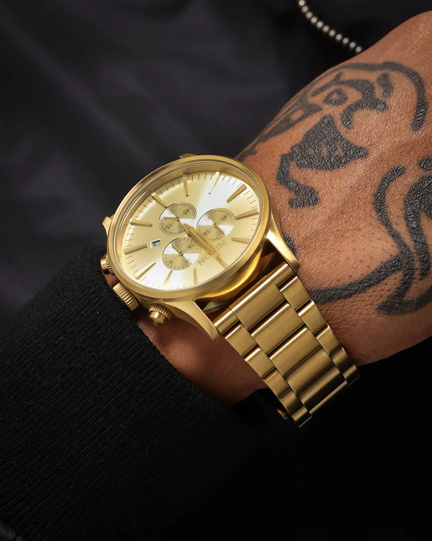 Nixon Sentry Chrono Watch Gold