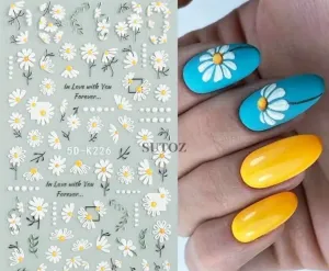 Playful Daisies 5D Decals - K226