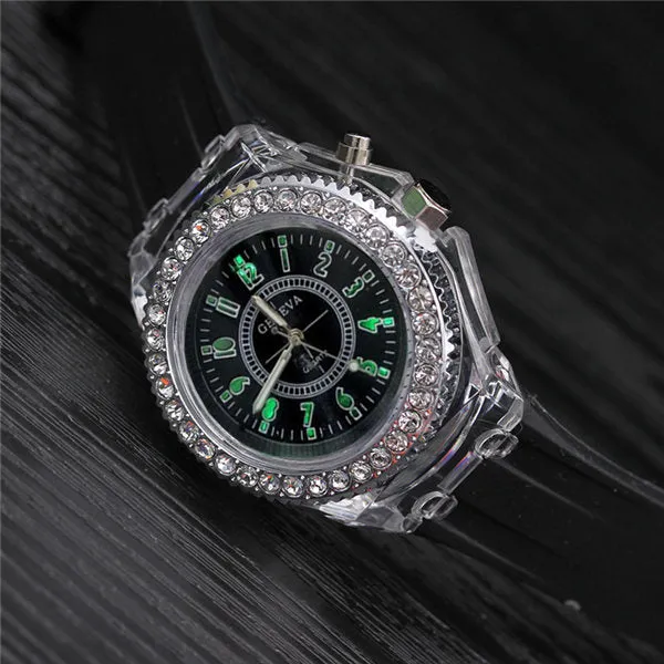 School Boy Girl  Watches Electronic Colorful Light Source Sister brother Birthday kids Gift Clock Fashion Children's Wrist Watch