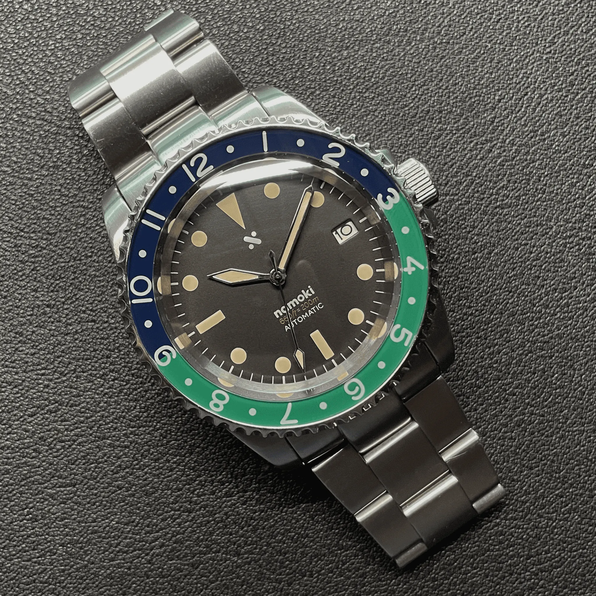 SKX007/SRPD Glass Bezel Insert: Dual Time Style Seafoam