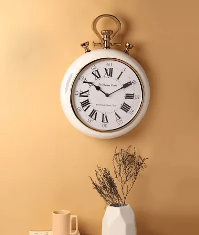 Sullivan - the White  and Gold wall clock