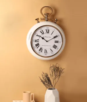 Sullivan - the White  and Gold wall clock