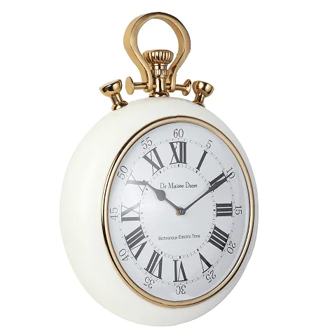 Sullivan - the White  and Gold wall clock