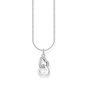 THOMAS SABO Necklace with intertwined hearts pendant and zirconia - silver