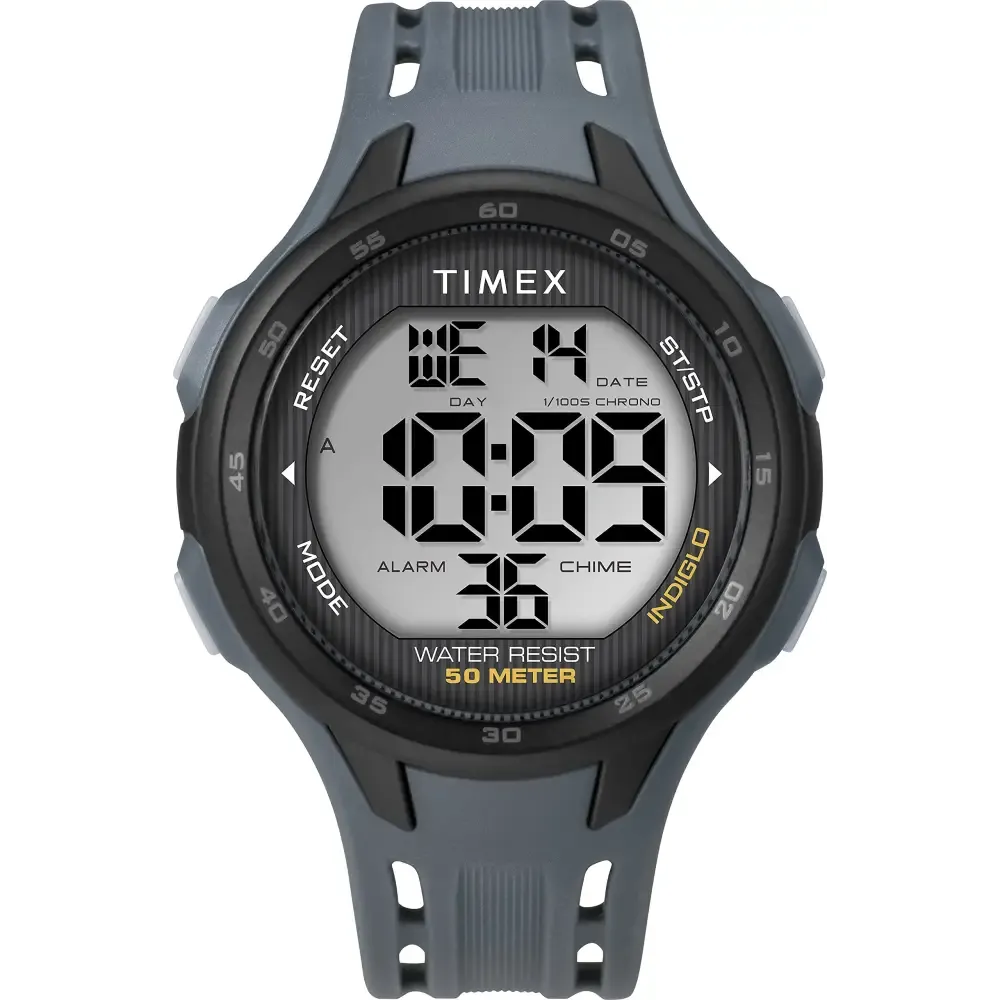 TIMEX 3 Hands Men's Analog Grey Dial Coloured Quartz Watch, Round Dial with 45 mm Case Width - TW5M41500JQ