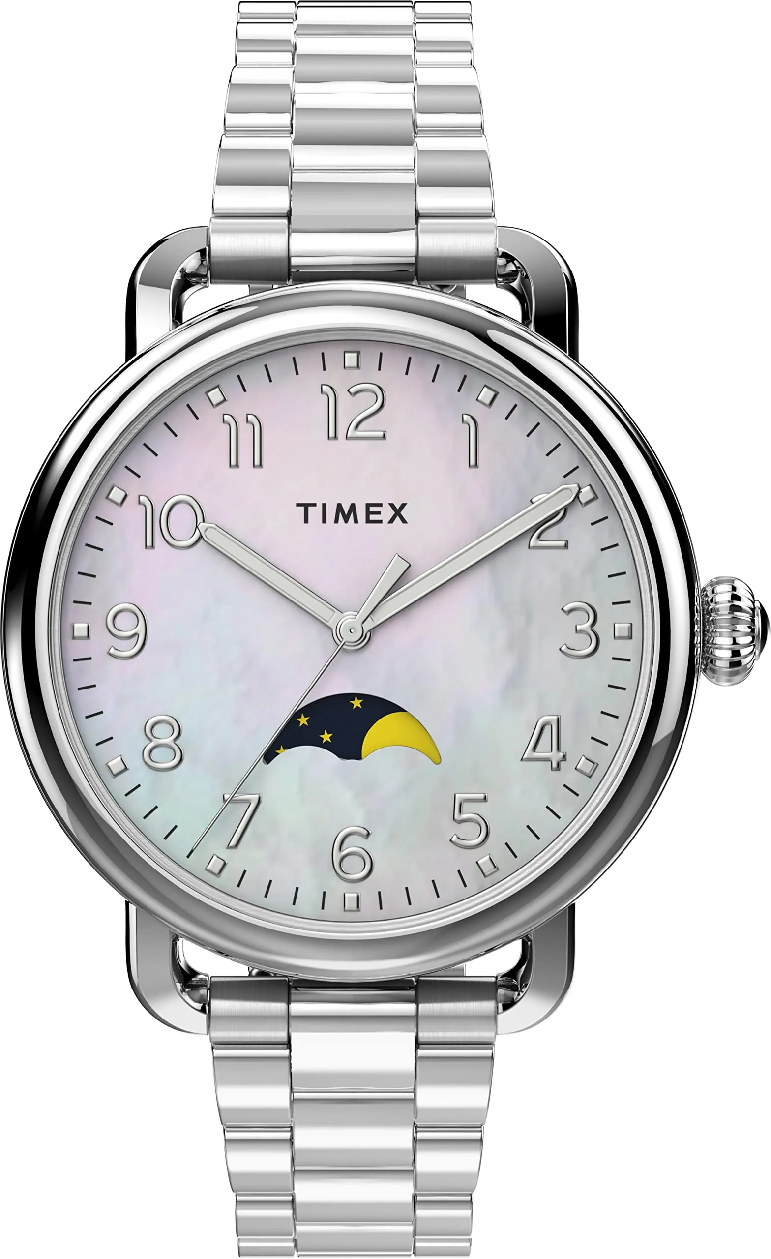 TIMEX Multifunctonal Women's Analog White Dial Coloured Quartz Watch, Round Dial with 34 mm Case Width - TW2U98300UJ